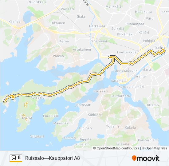 8 bus Line Map