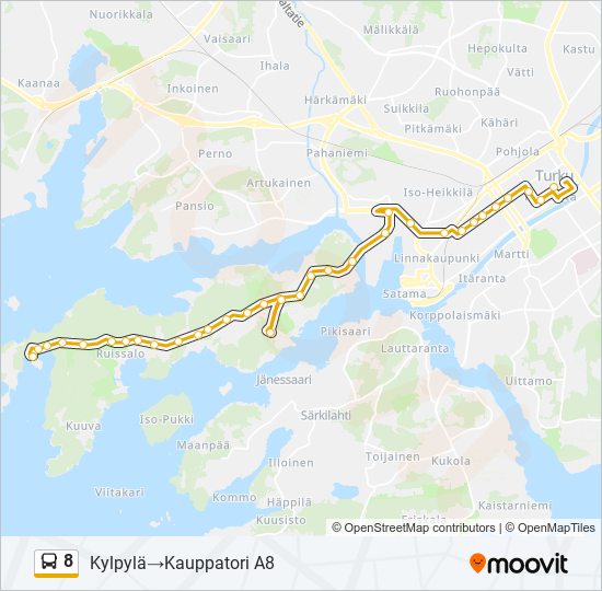 8 bus Line Map