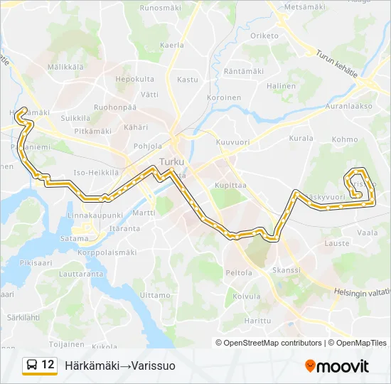 12 Bus Line Map