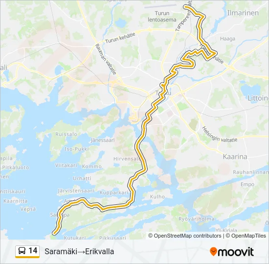 14 Bus Line Map