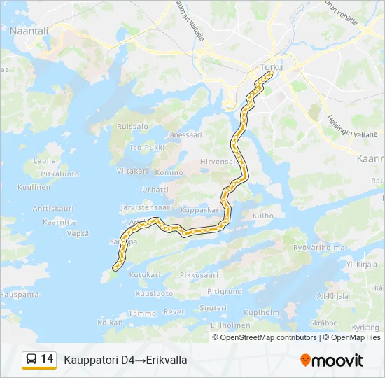 14 Bus Line Map