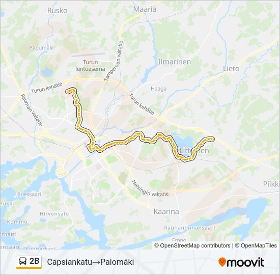 2B Bus Line Map
