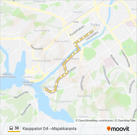 30 Bus Line Map