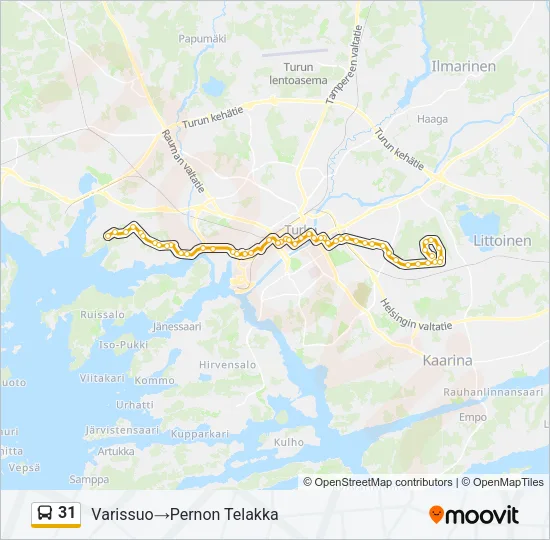 31 Bus Line Map
