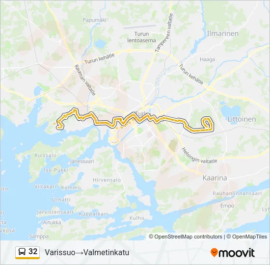 32 Bus Line Map