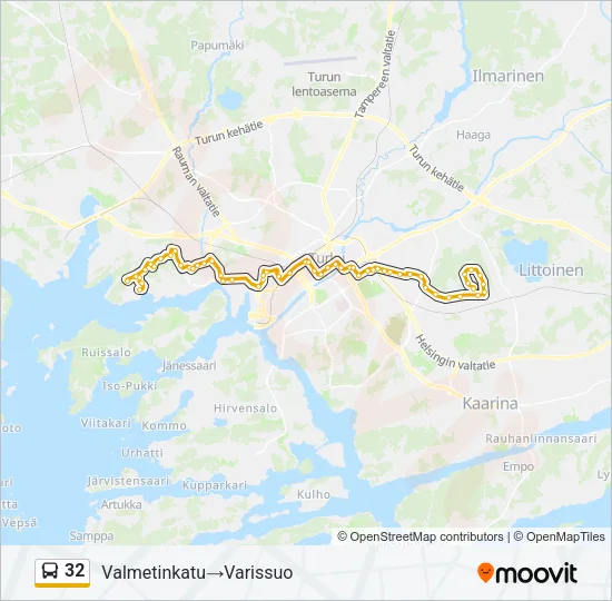 32 Bus Line Map
