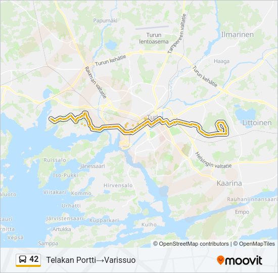 42 Bus Line Map