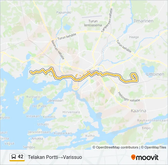 42 Bus Line Map
