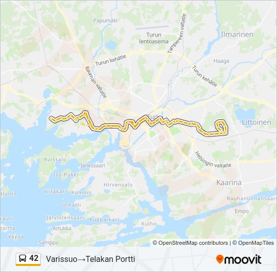 42 Bus Line Map
