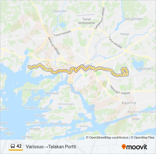 42 bus Line Map