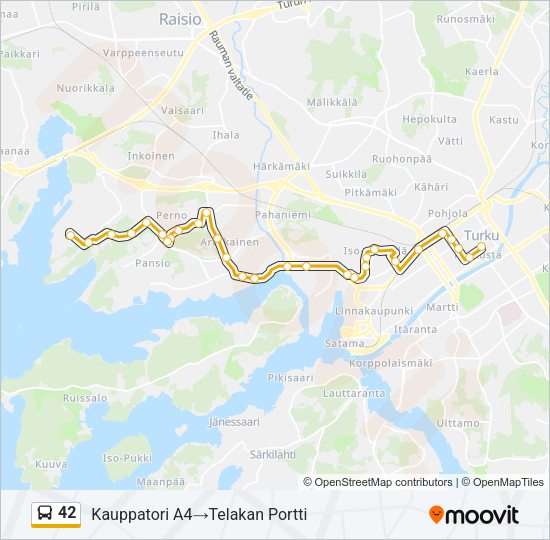 42 Bus Line Map
