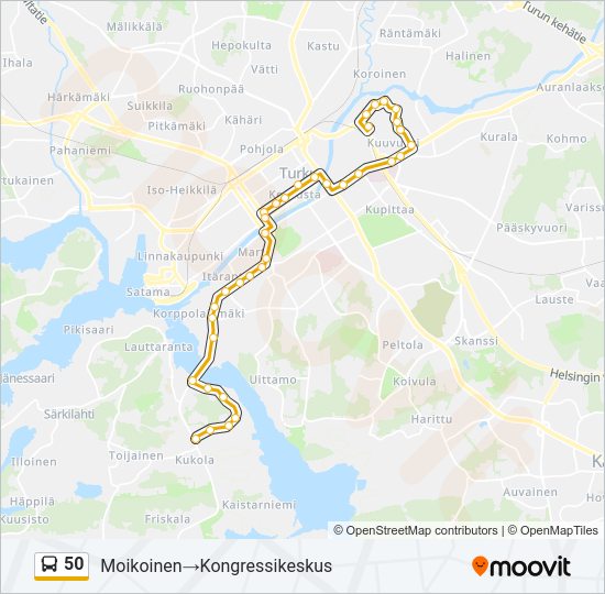 50 Bus Line Map