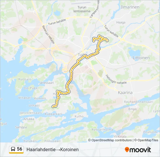 56 Bus Line Map