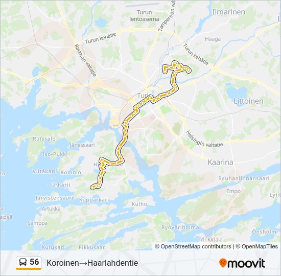 56 Bus Line Map