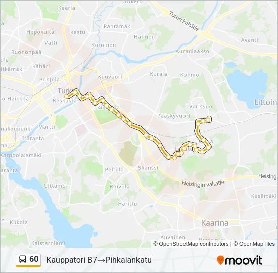 60 Bus Line Map