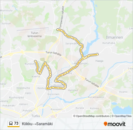 73 Bus Line Map