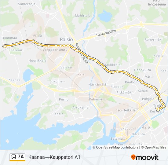 7A Bus Line Map