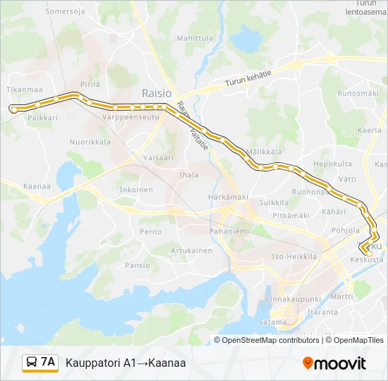 7A Bus Line Map