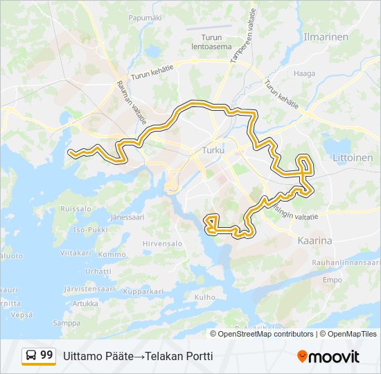 99 Bus Line Map