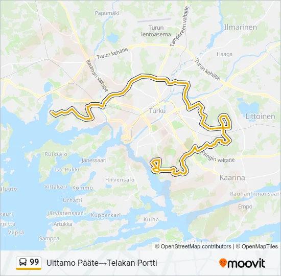 99 Bus Line Map