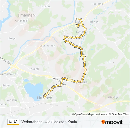 L1 Bus Line Map