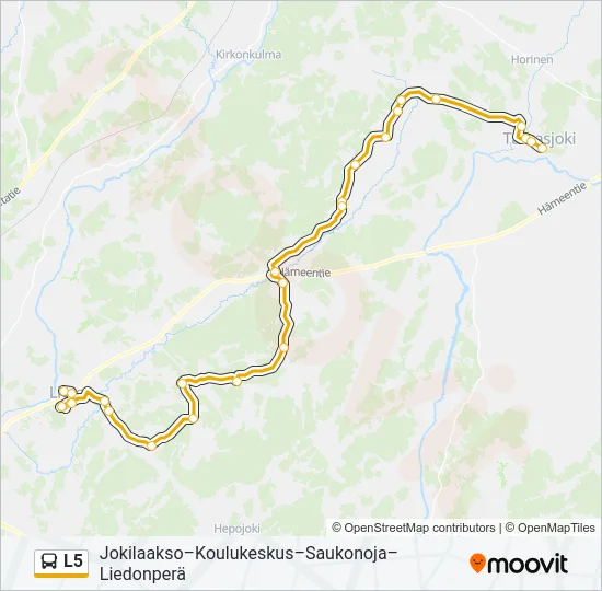 L5 Bus Line Map