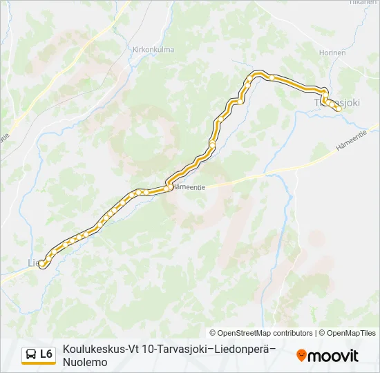 L6 Bus Line Map