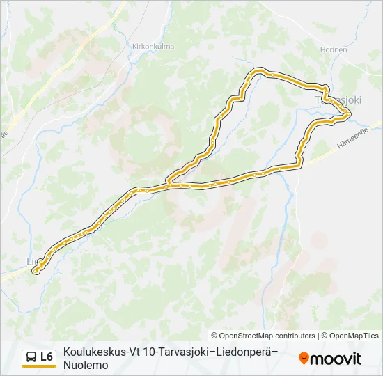 L6 Bus Line Map