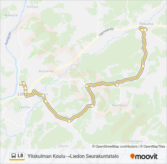 L8 bus Line Map