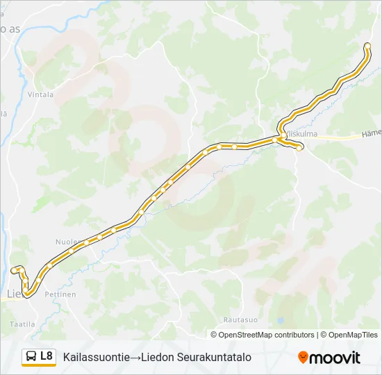 L8 Bus Line Map