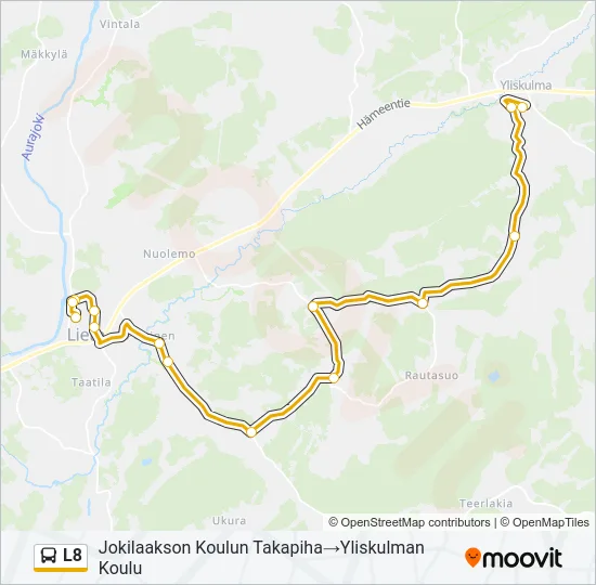 L8 Bus Line Map