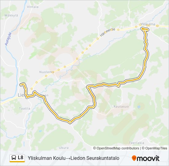 L8 bus Line Map