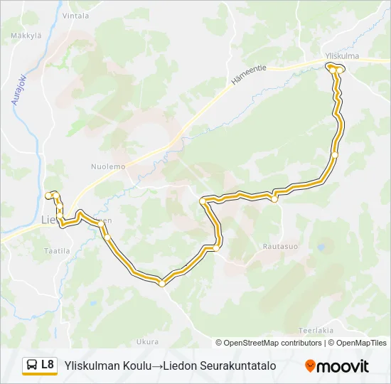 L8 Bus Line Map