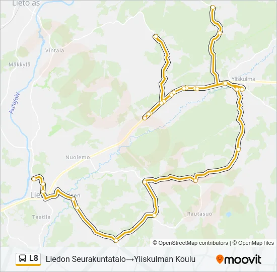 L8 Bus Line Map