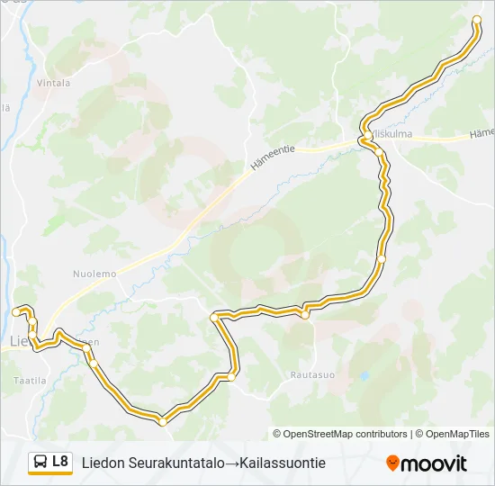 L8 Bus Line Map