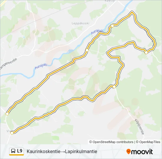 L9 Bus Line Map