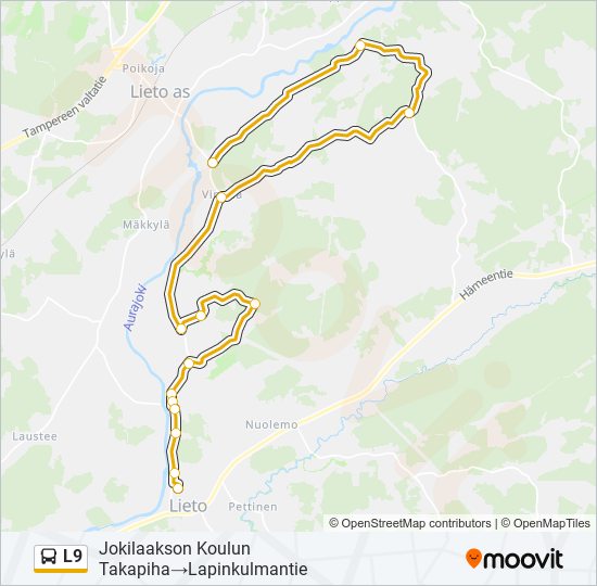 L9 Bus Line Map