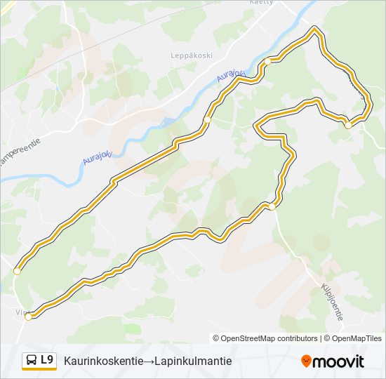 L9 Bus Line Map