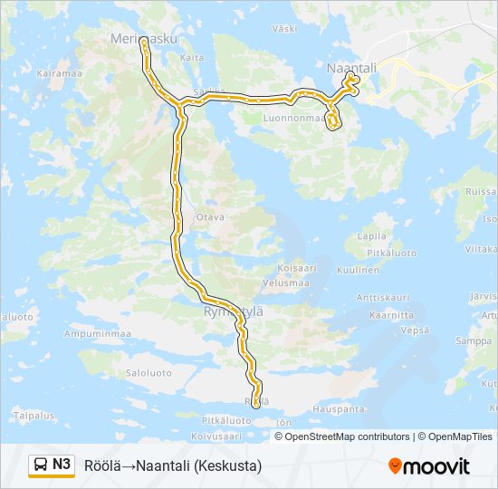 N3 bus Line Map