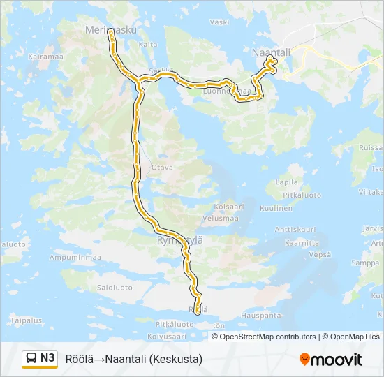 N3 Bus Line Map
