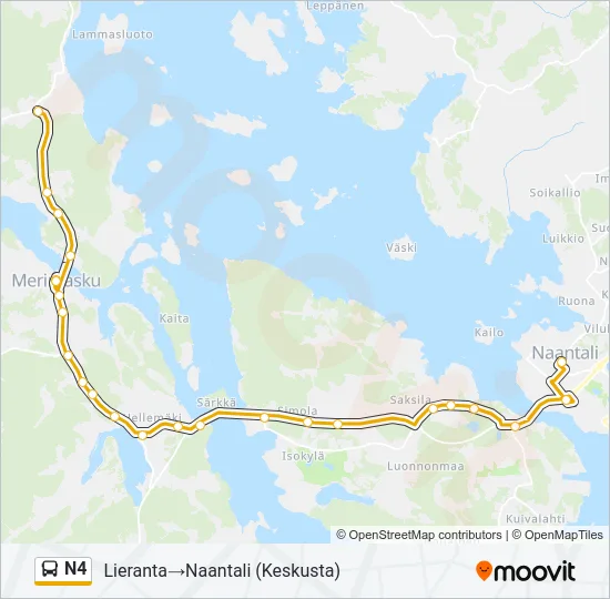 N4 Bus Line Map