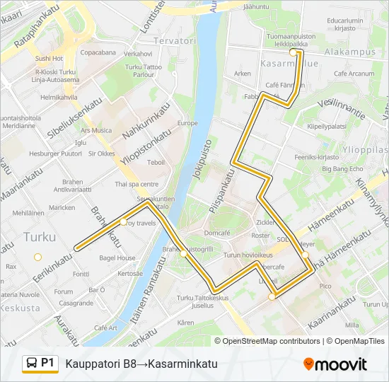 P1 Bus Line Map