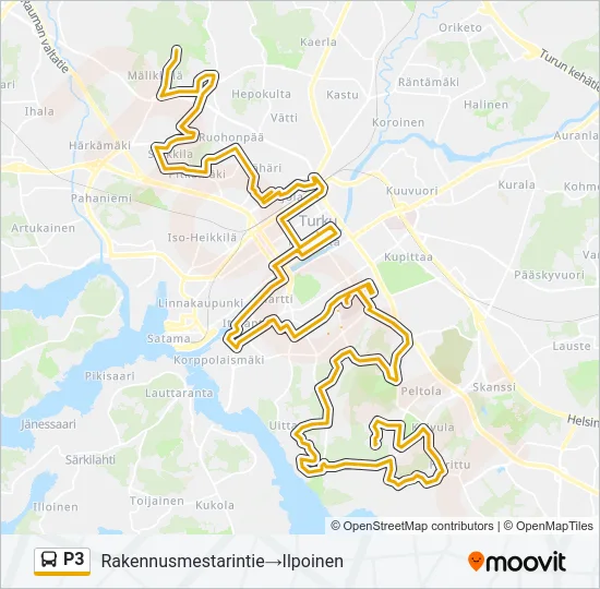 P3 Bus Line Map
