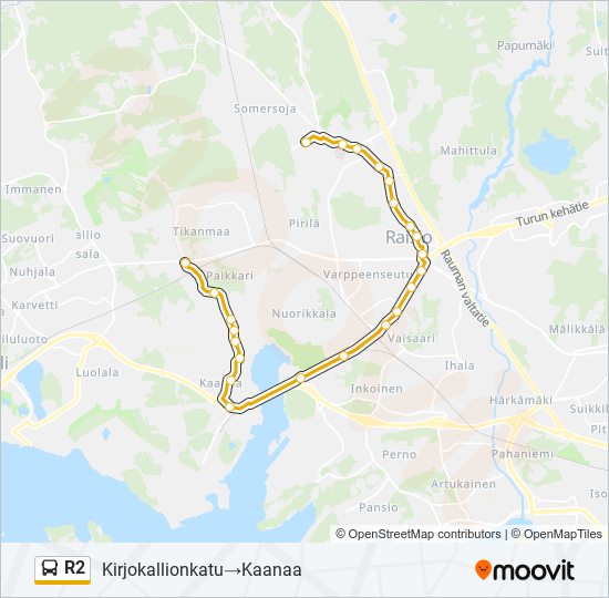 R2 bus Line Map