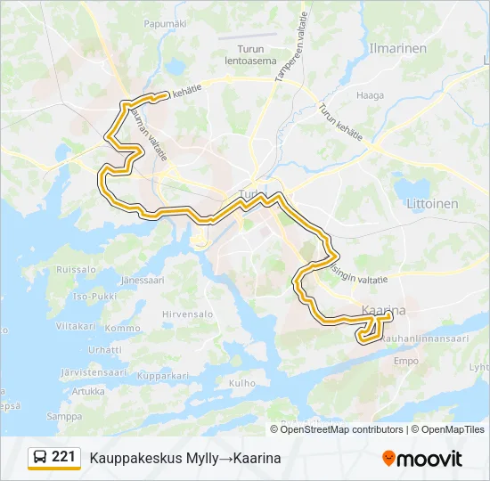 221 Bus Line Map