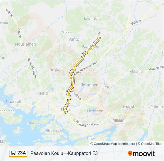 23A Bus Line Map