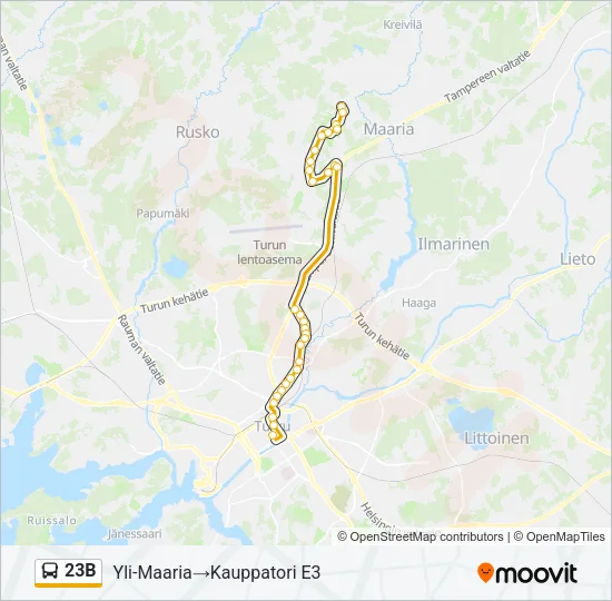 23B Bus Line Map