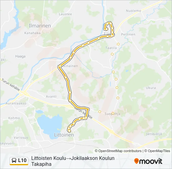 L10 Bus Line Map