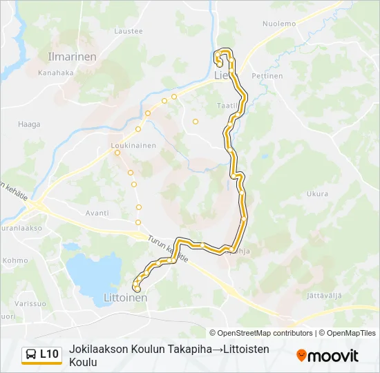 L10 Bus Line Map