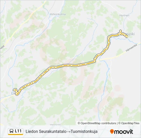 L11 Bus Line Map